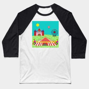 Circo, castillo y noria Baseball T-Shirt